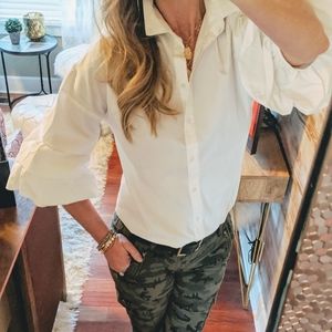 UMGEE Button Up with Ruffled Sleeves.